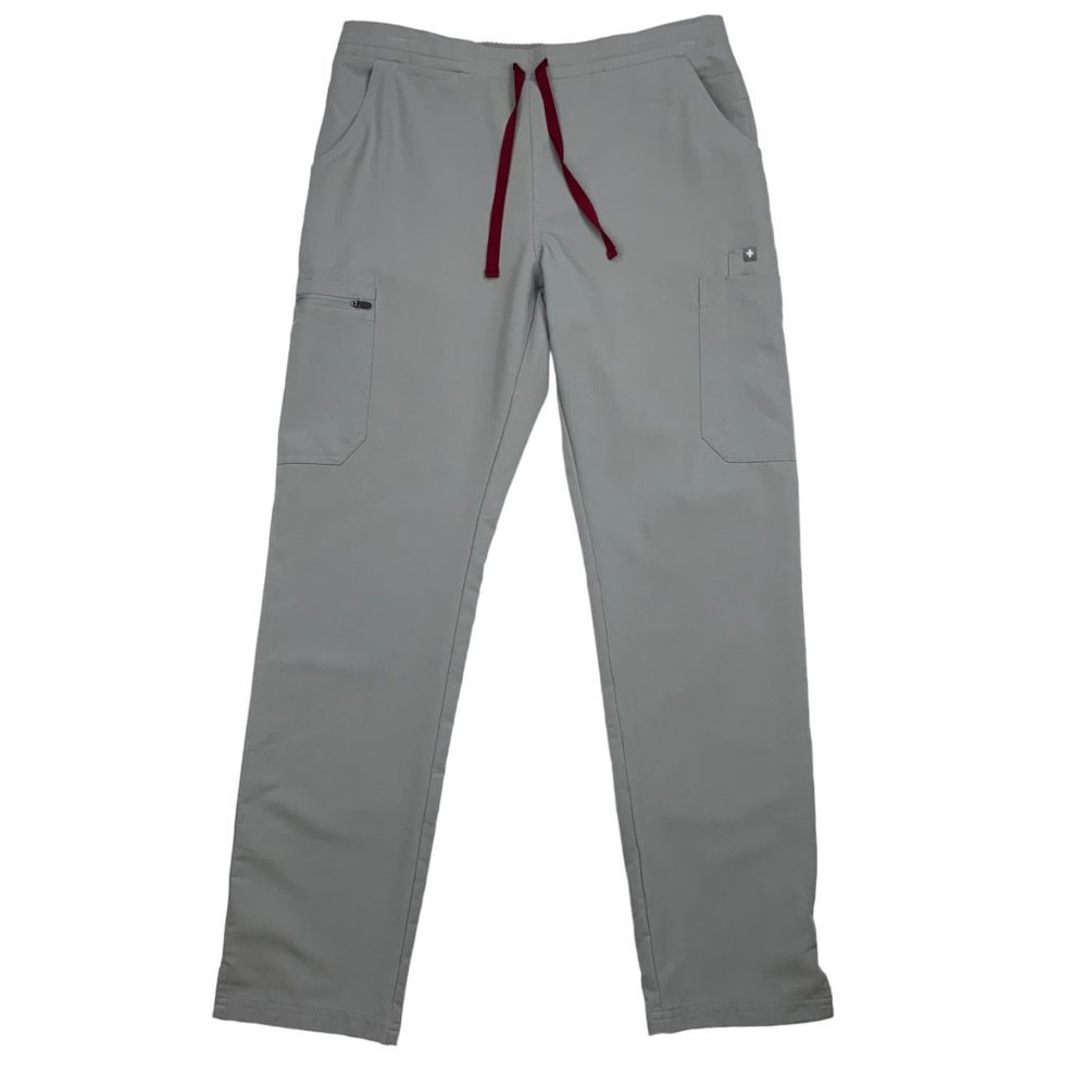 FIGS Yola Skinny Scrub Pants M Gray Straight Leg Health Care Uniform